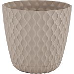 Горшок для цветов InGreen Wave с дренажной сеткой и съемным поддоном 10л, D270мм, французский платан