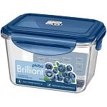 Контейнер для продуктов герметичный BRILLIANT прямоугольный 0,7л., Синий (упаковка 8 шт.)