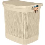 Корзина для белья Keeplex Ajur с откидной крышкой 35л 43х34х45см бежевый топаз (упаковка 3 шт.)