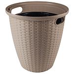 Кашпо InGreen Rattan D 380мм 30л с внутренним горшком 16 л, Молочный шоколад (упаковка 4 шт.)