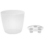 Горшок с дренажной вставкой InGreen Vienna Orchid, 2л, круглый, прозрачная вода (упаковка 12 шт.)