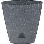 Горшок для цветов InGreen Amsterdam D110мм 0,65л с прикорневым поливом, тёмный камень