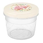 Банка с завинчивающейся крышкой с декором 0,8л, Бежевый (упаковка 18 шт.)