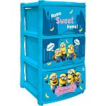 Детский комод Lalababy Миньоны 3 ящика джинсовый