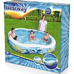 Бассейн надувной семейный 262*157*46 см, 544 л, Подводный мир  54118 Bestway