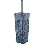 Комплект WC Plast Team Stone (подставка + ёрш) 104х104х365мм темный камень (упаковка 16 шт.)