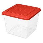 Контейнер для продуктов Asti квадратный 1л Красный (упаковка 20 шт.)