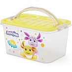 Контейнер Лунтик 15л прямоугольный с крышкой (упаковка 8 шт.)