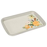 Поднос универсальный с декором 293x193x20 мм, Светло-серый (упаковка 14 шт.)