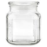 Банка стеклянная для сыпучих продуктов со стекл плоской крышкой, ARIA, объем: 0,75 л (упаковка 24 шт