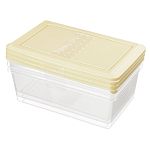 Комплект контейнеров для продуктов Asti прямоугольных 1,05л х 3 шт. (светло-бежевый) (упаковка 10 шт