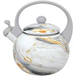 Чайник эмал 2,0л со свистком Мраморный ТМ Appetite, FT7-MR