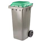 Бак для мусора 120л. на колёсах универсальный (зеленый)