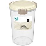 Контейнер для продуктов Modena круглый 1,1л с защелками (светло-бежевый) (упаковка 9 шт.)