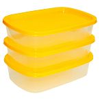 Набор контейнеров прямоугольных для СВЧ и заморозки 3шт 1л Умничка (10) МИКС (упаковка 10 шт.)