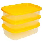 Набор контейнеров прямоугольных для СВЧ и заморозки 3шт 1л Умничка (10) МИКС (упаковка 10 шт.)