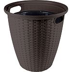 Кашпо напольное Rattan D 266мм/10 л с внутренним горшком 6 л горький шоколад (упаковка 12 шт.)