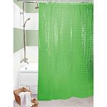 Штора для в/комнаты SHOWER CURTAIN,180х180см, 3D (объемная) , ПВХ, зеленая