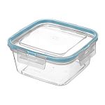Контейнер для продуктов герметичный квадратный 0,8л с защелками (бесцветный) (упаковка 28 шт.)