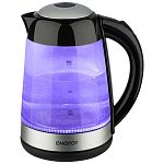 Чайник ENERGY E-251  (1.7л)  стекло, пластик цвет черный