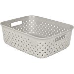 Корзинка для хранения Plast Team Rattan 3л 268х195х90 мм молочный туман (упаковка 14 шт.)