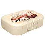 Ланч-бокс 0,85л с декором Lunch time Светло-бежевый (упаковка 15 шт.)