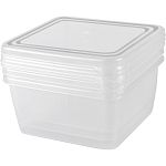 Набор контейнеров для заморозки продуктов Lucky Friday Frozen 3 шт 0,45 л квадратные про
