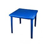 Стол квадратный (800х800х740)  (синий)