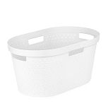 Таз для белья Элемент 35л овальный (белый) (упаковка 6 шт.)