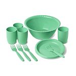 Набор посуды для пикника Витто на 4 персоны мятный С67МЯТН (упаковка 18 шт.)