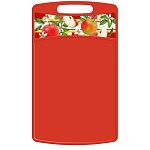 Доска разделочная Bergamo прямоугольная 260x155x3,5мм с декором Сицилия Красный (упаковка 20 шт.)