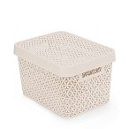 Корзина Элемент 17л (с крышкой)(бежевый) (упаковка 8 шт.)