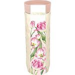 Банка для сыпучих продуктов Plast Team Flowers 1,5л розовая пудра (упаковка 8 шт.)