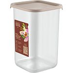 Банка для сыпучих продуктов Sugar&Spice Vanilla квадратная 1,2л, с гибкой крышкой латте (упаковка 9