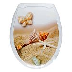 Сиденье для унитаза с рисунком (10) Ракушка-бабочка (упаковка 10 шт.)