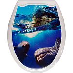 Сиденье для унитаза с рисунком (10) Дельфины (упаковка 10 шт.)