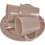 Набор для пикника Sugar&Spice Vanilla на 3 персоны (9 предметов) латте (упаковка 8 шт.)