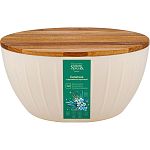 Салатник Sugar&Spice Rosemary 2,8л с деревянной крышкой (упаковка 6 шт.)