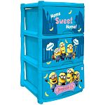 Детский комод Lalababy Миньоны 3 ящика джинсовый