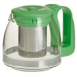 Заварочный чайник с фильтром зеленый 700 мл (12)
