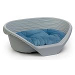 Лежак ALTA для кошек и собак пластиковый 610*415*205мм, с подушкой, Серый (упаковка 2 шт.)