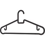 Набор вешалок-плечиков 52-54р, 5шт, Черный (упаковка 10 шт.)