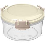 Контейнер для продуктов Modena круглый 0,4л с защелками (светло-бежевый) (упаковка 10 шт.)