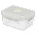 Контейнер для продуктов герметичный с клапаном Eco style прямоугольный 0,5л , Светло-серый