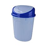 Контейнер для мусора 8л овальный (голубой)