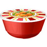 Миска Bergamo 2л с крышкой с декором Сицилия Красный (упаковка 20 шт.)