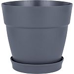 Горшок для цветов InGreen Villa de Fiori, фикс.поддон 48л, D465мм, на колесиках,вулканический серый