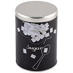 Банка жестяная с крышкой, Сахар, круглая, 0,9 л (упаковка 6 шт.)