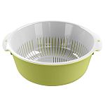 Миска-дуршлаг Bergamo круглая (салатовый) (упаковка 15 шт.)