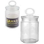 Банка стеклянная для сыпучих продуктов с крышкой COPPETTA, объем: 0,65 л, тм Mallony (упаковка 24 шт